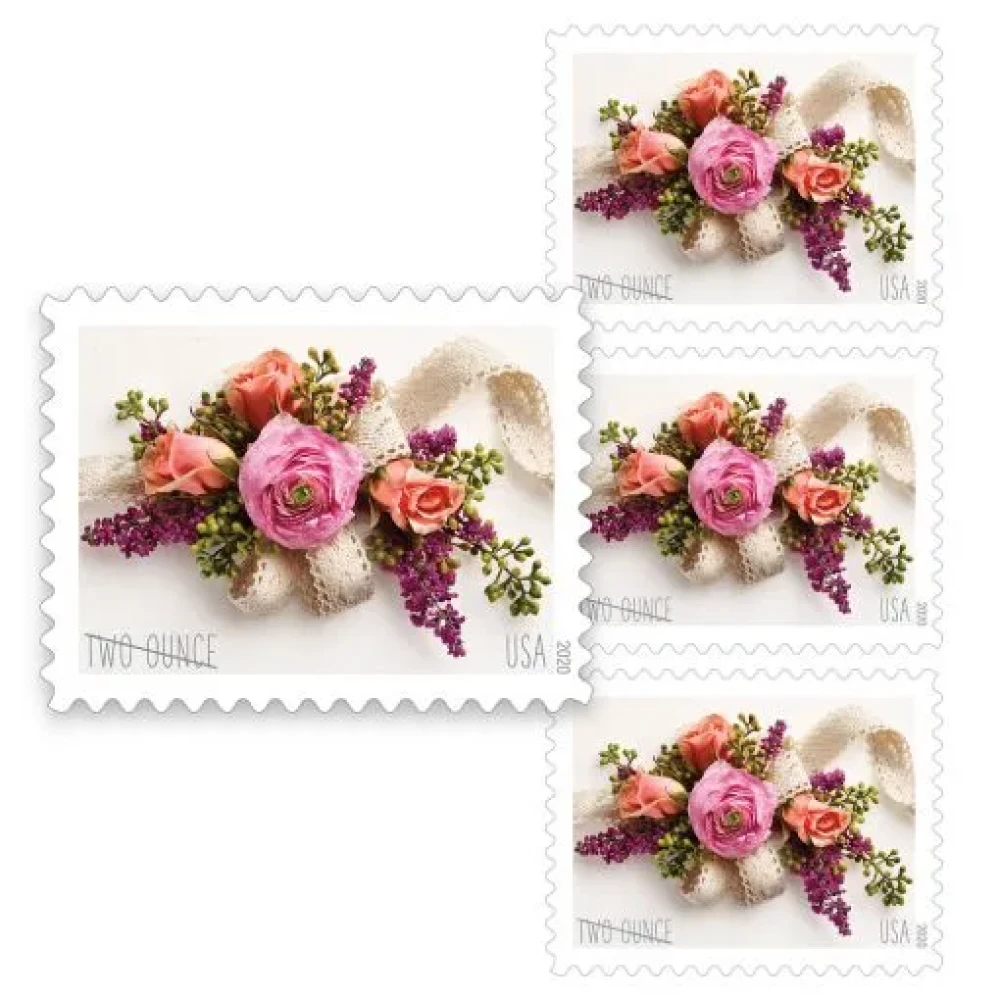 (2020) USPS Garden Corsage Wedding Postage Stamps