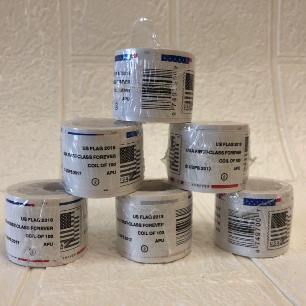 (2018) USPS Forever American Flag Stamps Rolls