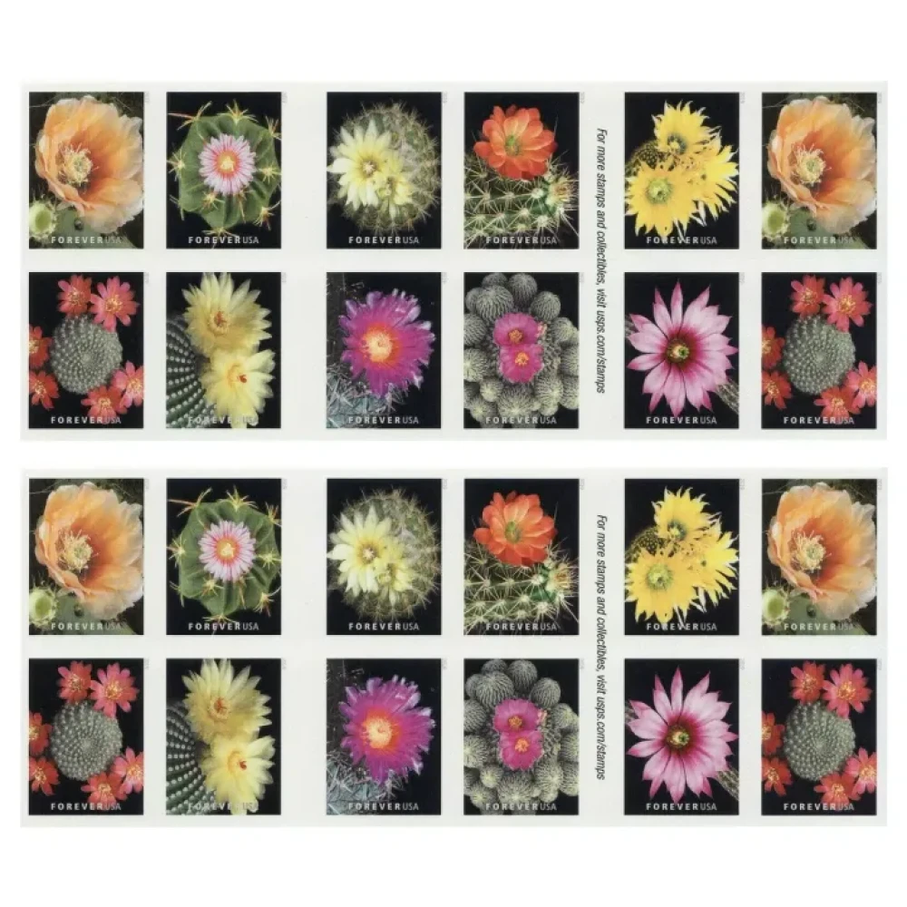 (2019) USPS Cactus Flowers Forever First Class Postage Stamps