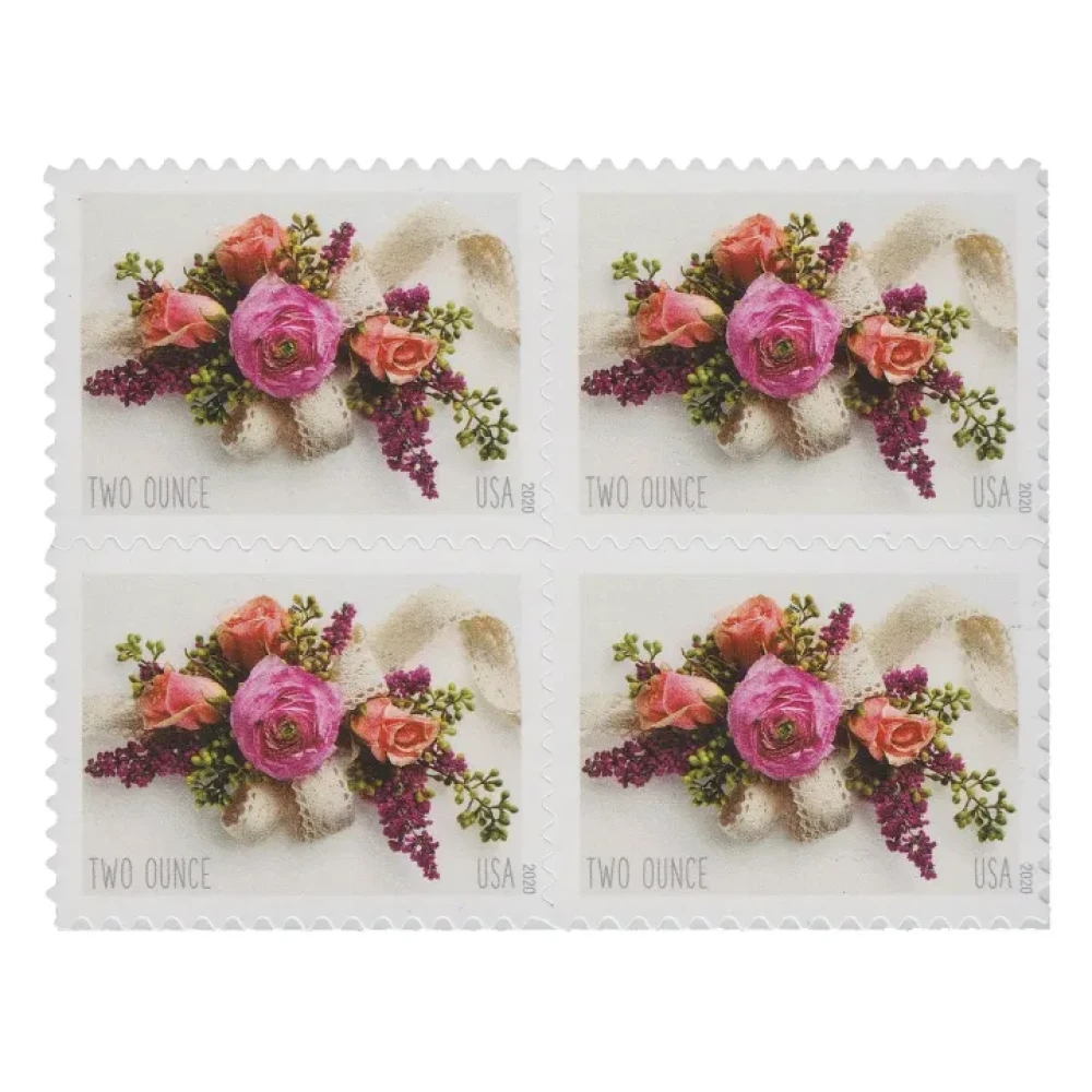 (2020) USPS Garden Corsage Wedding Postage Stamps